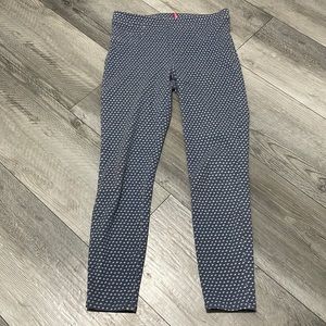 Spanx Jeanish Blue Polka Dot Ankle Leggings Jeggings Denim Shaping Medium